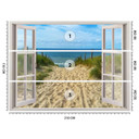 Fototapete Fensterblick Weg zum Meer