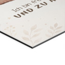 Alu-Dibond Wandbild mit Bär und Hase - Bestärkung 'Ich bin freundlich' für Kinder