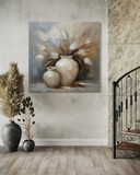 Leinwandbild Vintage Stillleben Vase