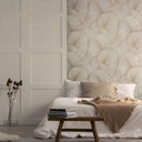 blomstret tapet, non-woven tapet Kumano beige