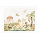 Plakat dla dzieci Małe dinozaury w wielkiej podróży odkrywczej - Oliver Robins