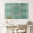 Akrylbillede Mandala Boho guld-grøn - Bloomery Decor