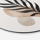 Fototapet Botanisk silhuet med kunstnerisk geometri - Costa - rund – print på aluminium (Alu-Dibond)