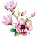 Wallsticker Kvilis - Magnolias 03