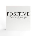 Billede af træ til at sætte op - Positiv tænkning - 15x15 cm