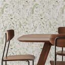 Tapet med mønster urter og vilde blomster - UN Designs