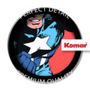 Selvklæbende non-woven tapet - Marvel PowerUp Captain America - 125 x 125 cm