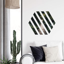 Muursticker Bosweggetje als hexagon