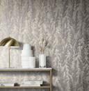 blomst og fleece Naturlig Opulence tapet i rød, brun