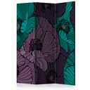 Screen room divider - Blomsterbed, 3-delt