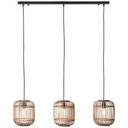 Pendelleuchte Willi, braun, 130 x 105 cm, Bambus Pendellampe, dimmbar
