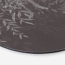 Wanddecoratie Elegante wilgentakken in donkergrijs - Ms Tiff - Alu-Dibond Rond
