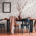 Tapete Palmenblätter Grau Bronze - Vliestapete Dschungel - Palmentapete Designer