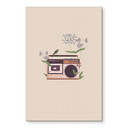 Wandbild Retro Radio floral - Frida Floral Studio - Alu-Dibond