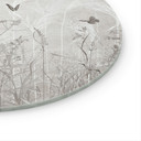 Glasschilderijen Wilde bloemenweide met vlinders in Scandinavisch design - Ms Tiff - Rond