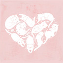 Fototapet Loske - Cat Heart
