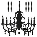 Sticker mural - Lustre 3 - Set de 3 patères inclus