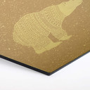 Hexagon - Alu-Dibond goud effect - Ijsberen