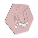 Hexagon Dibond Kubistika - Hand in Hand