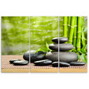 3 stykke lærredstryk Stones Bamboo Zen Spa