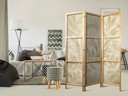 Japanischer Paravent, Raumteiler freistehend, Trennwand - Botanical Motif: Leaves and Vines, Sandy C