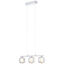 Pendelleuchte Martin, grau, 131 x 56,5 cm, Glas Pendellampe