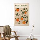 Plakat drewniany Boho drzewko pomarańczowe - Citrus Sinensis - Tunaboylu