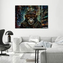 Canvasbillede, abstrakt abe