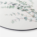 Tableau en alu-Dibond Sisi & Seb - Branche d'Eucalyptus - Rond