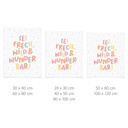 Kinder-Poster 'Sei frech, wild & wunderbar' in bunter Punkte-Optik