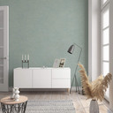 Non-woven tapet med moderne monokromt look og tekstur i grøn ensfarvet