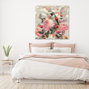 Leinwandbild Tiere Blumen Kolibris
