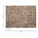 Murstenstapet NaturalStone i brun creme - non-woven tapet Designwalls 2 - 2,55 x 3,5 m
