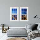 3D Wallsticker med dobbeltvindue - Berlin Panorama