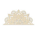 Dekoracja drewniana topola - Mandala Floral Half