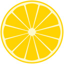 Sticker mural - Horloge Citron