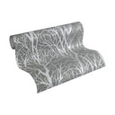 Skovtapet grå sølv - non-woven tapet natur A.S. Création