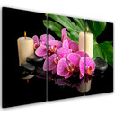 3 stykke lærredsprint, Orchid Orchid stearinlys