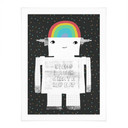 Plakat dla dzieci - Tęczowy robot Śpij Śmiej się Twórz - Treechild