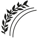 Wallsticker Spejlklistermærke bladgren i en cirkel