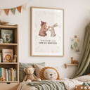 Kinder-Poster 'Ich bin freundlich' mit Bär und Hase