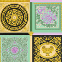 Versace Home luksusowa tapeta w barokowy wzór designerska tapeta z włókniny w kolorze złotej mięty