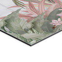Billede Tropisk idyl med kolibri blå - Bloomery Decor – print på aluminium (Alu-Dibond)