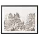 Poster bos met boslandschap in beige - Ms Tiff