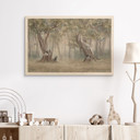 Houten Wanddecoratie schattige bosdieren tussen bomen - Ms Tiff