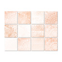Naklejki na płytki Bohemian peach - zestaw 12 sztuk