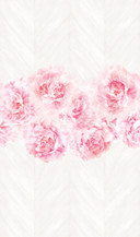 Rose tapet Fototapet på træ Pink,Floral 2.70 x 1.59 m