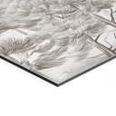 Wanddecoratie bos met boslandschap in beige - Ms Tiff - Alu-Dibond