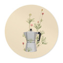 Plakat Frida Floral Studio - Mocha Floral - okrągły