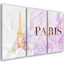 3-delt lærredstryk, Paris Eiffeltårnet Glamour